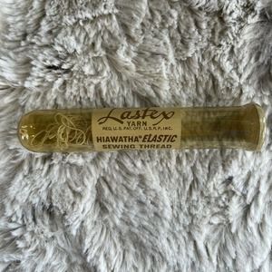 Vintage 1940s Hiawatha Elastic Sewing Thread Collectible Tube Sewing Kit Plastic
